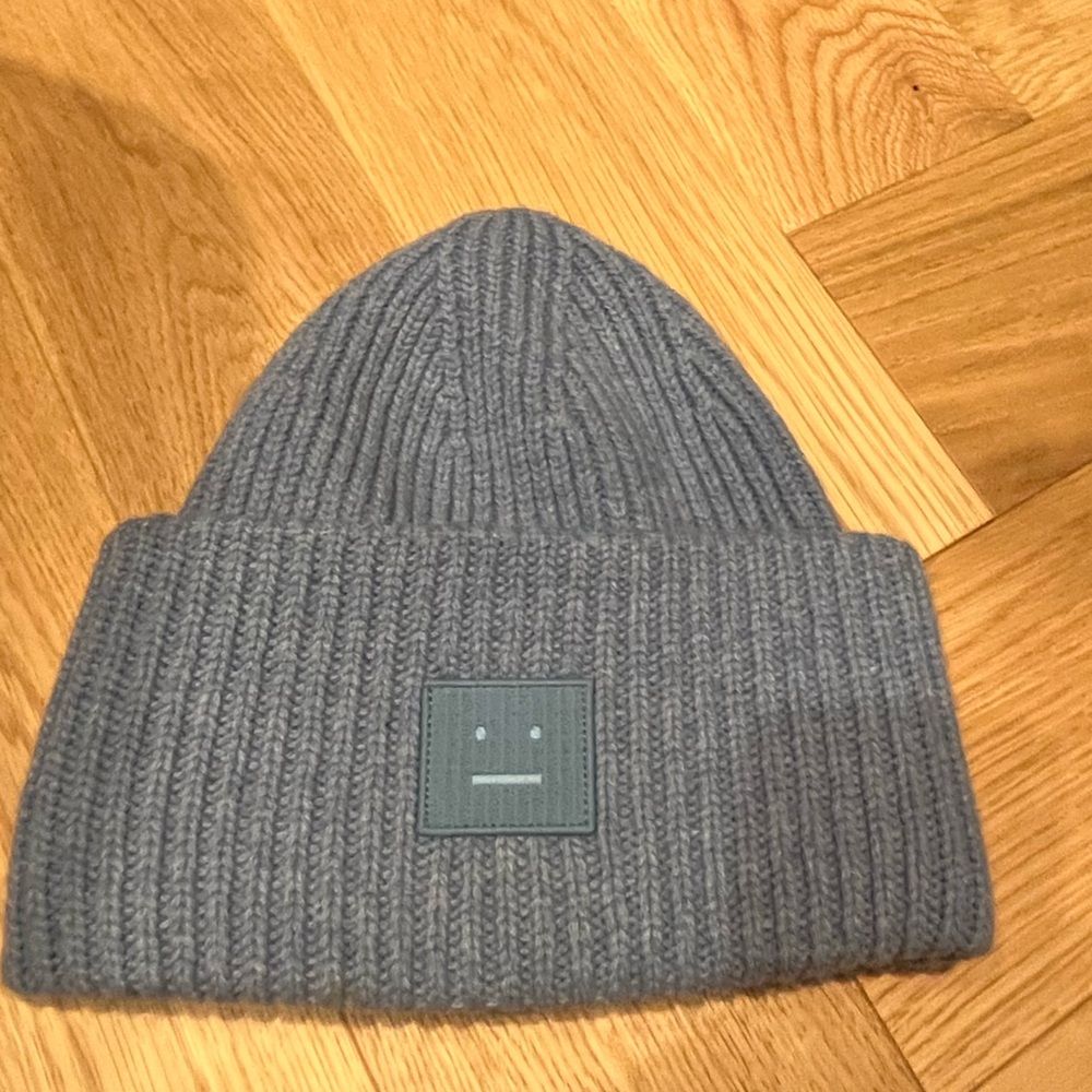 Acne Studios Blue Knit Beanie - Picture 2 of 4
